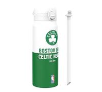 ion8 NBA Boston Celtics Botella Térmica Con Pajita Extraíble, 750ml/24oz, Aislada, A Prueba De Fugas, Fácil De Abrir, Cierre Seguro, Apta Para Lavavajillas, Tapa Abatible, Ideal Para Deportes