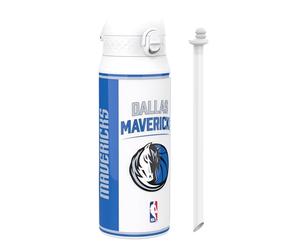 ion8 NBA Dallas Mavericks Botella Térmica Con Pajita Extraíble, 750ml/24oz, Aislada, A Prueba De Fugas, Fácil De Abrir, Cierre Seguro, Apta Para Lavavajillas, Tapa Abatible, Ideal Para Deportes