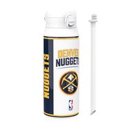 ion8 NBA Denver Nuggets Botella Térmica Con Pajita Extraíble, 750ml/24oz, Aislada, A Prueba De Fugas, Fácil De Abrir, Cierre Seguro, Apta Para Lavavajillas, Tapa Abatible, Ideal Para Deportes