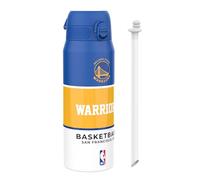 ion8 NBA Golden State Warriors Botella Térmica Con Pajita Extraíble, 750ml/24oz, Aislada, A Prueba De Fugas, Fácil De Abrir, Cierre Seguro, Apta Para Lavavajillas, Tapa Abatible, Ideal Para Deportes