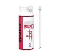 ion8 NBA Houston Rockets Botella Térmica Con Pajita Extraíble, 750ml/24oz, Aislada, A Prueba De Fugas, Fácil De Abrir, Cierre Seguro, Apta Para Lavavajillas, Tapa Abatible, Ideal Para Deportes