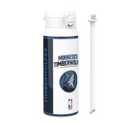 ion8 NBA Minnesota Timberwolves Botella Térmica Con Pajita Extraíble, 750ml/24oz, Aislada, A Prueba De Fugas, Fácil De Abrir, Cierre Seguro, Apta Para Lavavajillas, Tapa Abatible, Ideal Para Deportes
