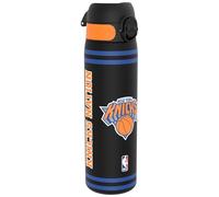 ion8 NBA New York Knicks Botella Agua, 500ml, a Prueba de Fugas, Fácil de Abrir, Cerradura Segura, Apta para Lavavajillas, Sin BPA, Asa de Transporte, Fácil de Limpiar, Neutro en Carbono