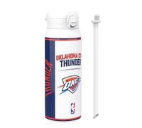 ion8 NBA Oklahoma City Thunder Botella Térmica Con Pajita Extraíble, 750ml/24oz, Aislada, A Prueba De Fugas, Fácil De Abrir, Cierre Seguro, Apta Para Lavavajillas, Tapa Abatible, Ideal Para Deportes