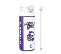 ion8 NBA Sacramento Kings Botella Térmica Con Pajita Extraíble, 750ml/24oz, Aislada, A Prueba De Fugas, Fácil De Abrir, Cierre Seguro, Apta Para Lavavajillas, Tapa Abatible, Ideal Para Deportes