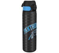 ion8 Botella de Agua Acero Inoxidable, 600ml, a Prueba de Fugas, Fácil de Abrir, Aptas para Lavavajillas, Cerradura Segura, Asa de Transporte, Fácil de Limpiar, Diseño en Relieve, NFL Panthers