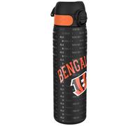 ION8 Botella Agua Inox Ligero, 600ml, Sin Aislamiento, a Prueba de Fugas, Fácil de Abrir, Aptas para Lavavajillas, Cerradura Segura, Fácil de Limpiar, Diseño en Relieve, NFL Bengals