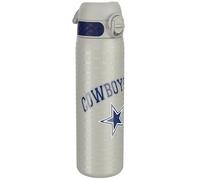 ion8 NFL Dallas Cowboys Botella De Agua De Acero Ligera, 600 ml/20 oz, Sin Aislamiento, A Prueba De Fugas, Fácil De Abrir, Cierre Seguro, Apta Para Lavavajillas, Tapa Abatible, Cabe En Portavasos