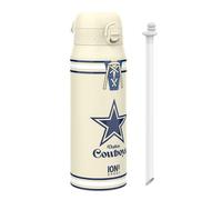 ion8 NFL Dallas Cowboys Botella Térmica Con Pajita Extraíble, 750ml/24oz, Aislada, A Prueba De Fugas, Fácil De Abrir, Cierre Seguro, Apta Para Lavavajillas, Tapa Abatible, Ideal Para Deportes