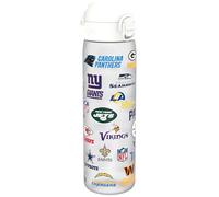 ion8 NFL Equipos Múltiples Botella Agua, 500ml, a Prueba de Fugas, Fácil de Abrir, Cerradura Segura, Apta para Lavavajillas, Sin BPA, Asa de Transporte, Fácil de Limpiar, Neutro en Carbono