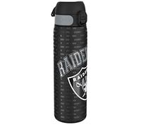 ion8 NFL Las Vegas Raiders Botella De Agua De Acero Ligera, 600 ml/20 oz, Sin Aislamiento, A Prueba De Fugas, Fácil De Abrir, Cierre Seguro, Apta Para Lavavajillas, Tapa Abatible, Cabe En Portavasos