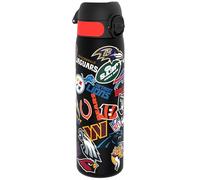 Ion8 Botella Agua, 500ml, a Prueba de Fugas, Fácil de Abrir, Cerradura Segura, Apta para Lavavajillas, Sin BPA, Asa de Transporte, Fácil de Limpiar, Neutro en Carbono, Diseño NFL Equipos Mixtos