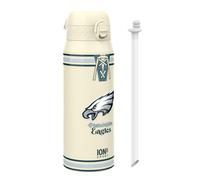 ion8 NFL Philadelphia Eagles Botella Térmica Con Pajita Extraíble, 750ml/24oz, Aislada, A Prueba De Fugas, Fácil De Abrir, Cierre Seguro, Apta Para Lavavajillas, Tapa Abatible, Ideal Para Deportes