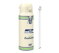 ion8 NFL Seattle Seahawks Botella Térmica Con Pajita Extraíble, 750ml/24oz, Aislada, A Prueba De Fugas, Fácil De Abrir, Cierre Seguro, Apta Para Lavavajillas, Tapa Abatible, Ideal Para Deportes