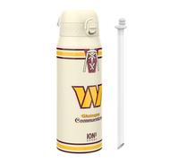 ion8 NFL Washington Commanders Botella Térmica Con Pajita Extraíble, 750ml/24oz, Aislada, A Prueba De Fugas, Fácil De Abrir, Cierre Seguro, Apta Para Lavavajillas, Tapa Abatible, Ideal Para Deportes