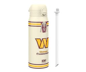 ion8 NFL Washington Commanders Botella Térmica Con Pajita Extraíble, 750ml/24oz, Aislada, A Prueba De Fugas, Fácil De Abrir, Cierre Seguro, Apta Para Lavavajillas, Tapa Abatible, Ideal Para Deportes