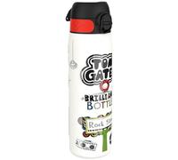 ion8 Tom Gates Rockstar Botella Agua Inox Ligero, 600ml, Sin Aislamiento, a Prueba de Fugas, Fácil de Abrir, Aptas para Lavavajillas, Cerradura Segura, Fácil de Limpiar, en Relieve