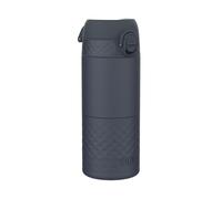 Ion8 Vaso Termo Cafe Para Llevar, a Prueba de Fugas, Cerradura Seguro, Sin Derrames en Tránsito, Tapa Higiénica, Fácil de Limpiar, Acero Inoxidable, Aislada al Vacío, Gris Azul Marino