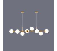IONAZQTWW Lámparas Colgantes de Techo E27 Globo Ajustable 6 Luces/8 Luces Accesorio de Vidrio Montaje Semi Empotrado Lámpara Colgante para Comedor Pasillo Dormitorio Vestíbulo Sala de Estar Cocina