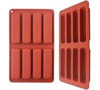 ionEgg Bandejas de silicona para cubitos de hielo, molde de mantequilla, palitos largos para cubitos de hielo para cóctel y bebida fría, paquete de 2