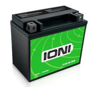 IONI ITX12-BS 12V 10Ah Batería AGM compatible con YTX12-BS sellada/sin mantenimiento Acumulador MotoBatería
