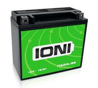 IONI ITX20L-BS 12V 18Ah Batería AGM compatible con YTX20L-BS / GHD20HL-BS sellada/sin mantenimiento Batería de moto