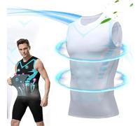 Ionic - Chaleco moldeador, nueva versión 2023, camiseta de compresión para hombres que adelgazan la barriga, moldeadora elástica sin mangas, blanco, XL