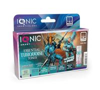 IONIC Set Esencial de Turquesas, Set versátil con una selección de 6 botes de 20ml de colores de la gama