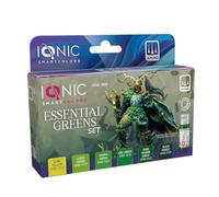 IONIC Set Esencial de verdes, El set IONIC incluye 6 colores acrílicos, especialmente diseñados para ofrecer los tonos verdes esenciales para pintar miniaturas