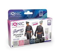 IONIC Smart Colors - Set Uniforme Negro de Tripulación Panzer Segunda Guerra Mundial - 6 Pinturas Acrílicas para Wargames - IONIC-1100