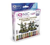 IONIC Smart Colors - Set Uniformes de Infantería del Cuerpo de Marines de EE. UU. 1942-1945 - 12 Pinturas Acrílicas para Wargames - IONIC-1206