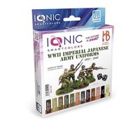 IONIC Smart Colors - Set Uniformes del Ejército Imperial Japonés 1937-1945 - 12 Pinturas Acrílicas para Wargames - IONIC-1204