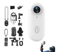 IonicSwift - Cámara Manos Libres RideView POV for Jinetes, cámara de conducción con Vista de conducción 4K, cámara de conducción Ionicswift, tamaño Pulgar for Ciclismo(White 4k,64g)