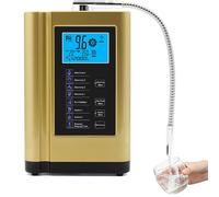 Ionizador de Agua PH 3.5-10.5 Purificador de Agua de Ácido Alcalino ORP +400 a -500 mV Electrodo Electrolizador 5 Placas 7 Configuraciones de Agua 8000 L Sistema de Filtración Autolimpiante(Gold)