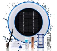 Ionizador solar para piscinas, Limpiador ionizador de piscinas con energía solar, Equipo clarificador de agua de piscinas, Limpiador automático de piscinas e ionizador de piscinas para fuente SPA