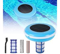 Ionizador solar para piscinas y limpiador automático de piscinas, tecnología de iones de cobre y plata para piscinas de hasta 35,000 galones, sistema de purificación eficaz de piscinas