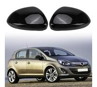 IONZS Coche Espejo Cubierta Carcasa para Opel Corsa D 2006-2014 / Corsa E 2014-2019,Juego de Reemplazar Tapas Espejo,Carcasa de Espejo Retrovisor Lateral,A/Noir