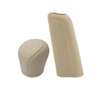 IONZS Coche Funda Freno de Mano Empuñaduras de Frenos de Mano para KIA Cerato 2004-2009,Cubierta Manija Freno Mano Automóvil Accesorios,A/Beige