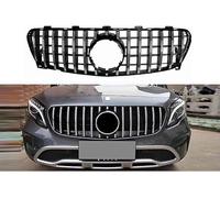 IONZS Coche Rejilla Frontal para Mercedes Benz GLA GT GTR GLA180 GLA200 GLA250 GLA45 GLA Class X156 2014-2018,Parachoques Delantero Capó,Parrilla Radiador Capó,Malla Repuesto para Delantera