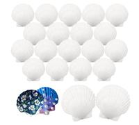 IOPJLK Concha de Vieiras Grande, 20 Piezas Blancas Naturales Conchas de mar Decoracion Grandes, 6-8 cm Conchas para Cocina Decoración, Artesanías Bodas decoran, Fiestas temáticas de Playa