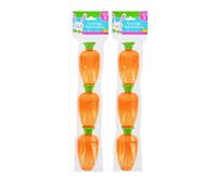 IOS Pascua en forma de zanahoria en forma de zanahoria tratados de plstico translcido (naranja 4inx3in) .6 PC ... ideal para nios HuntParty de Pas