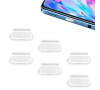 IOSPKKIO® 6 tapones antipolvo USB C compatibles con Google Samsung Galaxy Xiaomi Redmi XPLORA Motorola iphone15, funda de silicona USB 3.1 tipo C, tapa protectora, transparente
