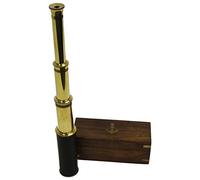 IOTC Science Purchase 78TELE15 Telescopio de Mano de latón con Caja de Madera