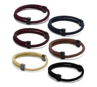 IOURVYA 6 piezas Pulsera Surfista, 15-30 cm Ajustable Pulseras Bohemias Trenzadas Pulseras Surferas Estilo Hippie Pulsera Trenzada Hecha a Mano para Mujeres y Hombres Tobillera