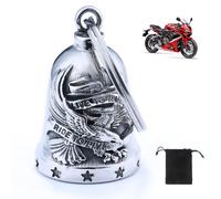 IOURVYA Llavero Moto Campana Guardiana, Campana de Motocicleta de la Guarda de Acero inoxidable con Anillo Colgante Amuleto de Buena Suerte para Bicicletas Coches Motocicletas, Águila Estilo 1