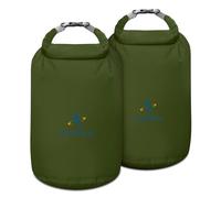 ioutdoor Juego de bolsas secas, 2L/5L/10L/20L, bolsas secas ligeras, impermeables, bolsas enrollables para rafting, senderismo, camping, pesca, barco, Verde militar, 5L+5L, Bolsa seca