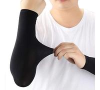 iOutdoor Products Mangas de brazo con protección UV, elásticos, antideslizantes, para cubrir los brazos y tatuajes, golf, baloncesto, correr, ciclismo, jardinería para mujer [negro]