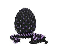 Iouyjiu 3D Printed Dragon, Realistic Articulated Luminous Dragon Toy with Egg Ornament, Unique Desk Decor and Collectible for Home Display, Easter Basket, Birthday Gift, Kids