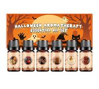 Iouyjiu Aromatherapy Oils for Air Purifier, Halloween Themed Fragrance Oil Set, useful Oil Scents for Diffuser 6 Bottles for Car, Bedroom, Bathroom, Home, Seasonal Fall Vibes, Party Decor