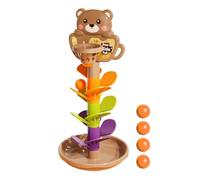 Iouyjiu Ball Drop Toy, Stacking Track Ramp, Basketball Learning Game, Educational Activity Playset Motor Skills Toy Perfect for Indoor Preschool Fun, 12.99 Inches